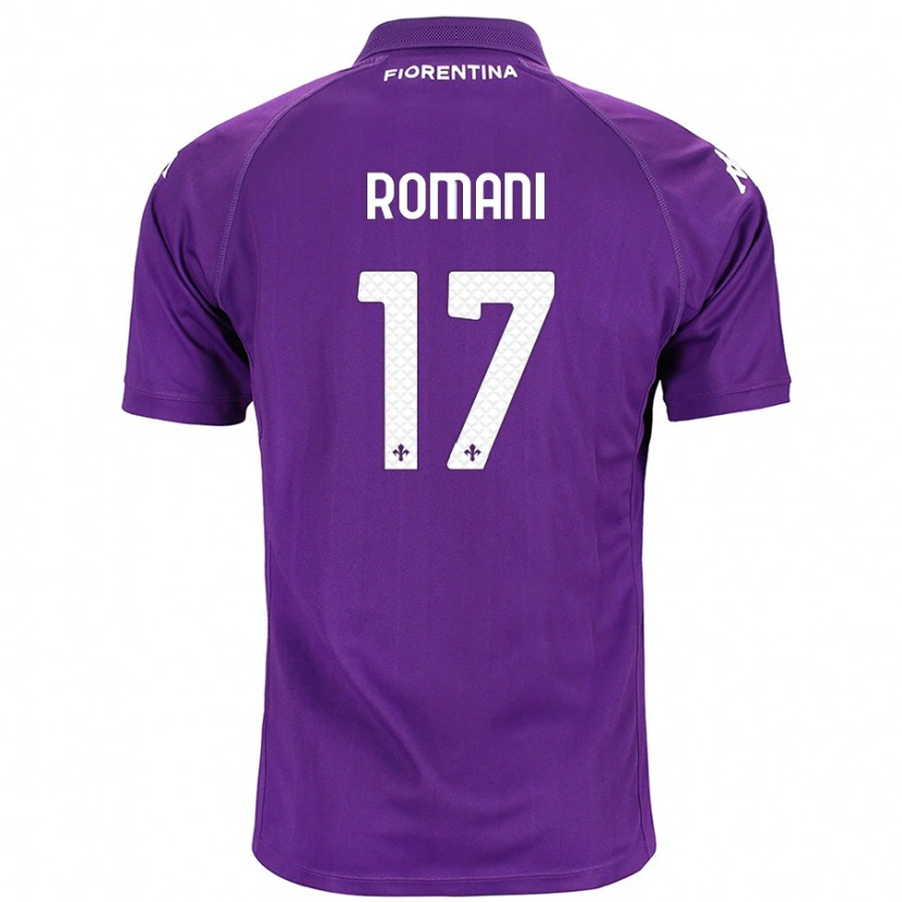 Danxen Børn Lorenzo Romani #17 Lilla Hjemmebane Spillertrøjer 2024/25 Trøje T-Shirt