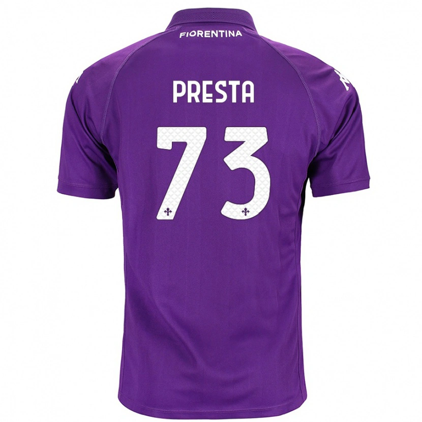 Danxen Børn Francesco Presta #73 Lilla Hjemmebane Spillertrøjer 2024/25 Trøje T-Shirt