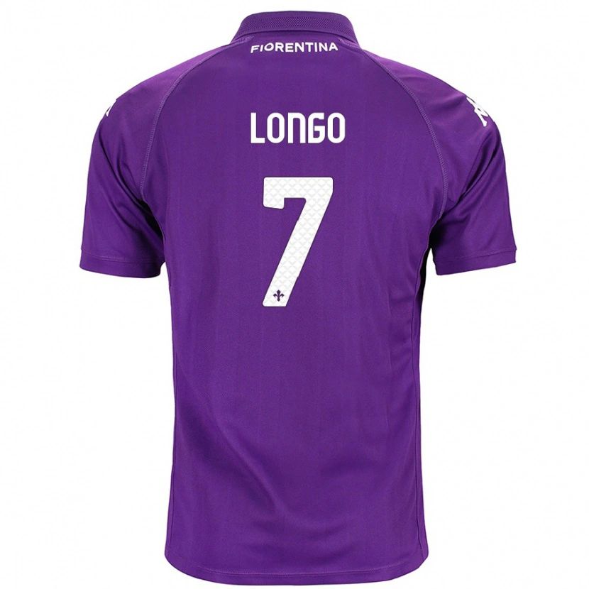 Danxen Børn Miriam Longo #7 Lilla Hjemmebane Spillertrøjer 2024/25 Trøje T-Shirt