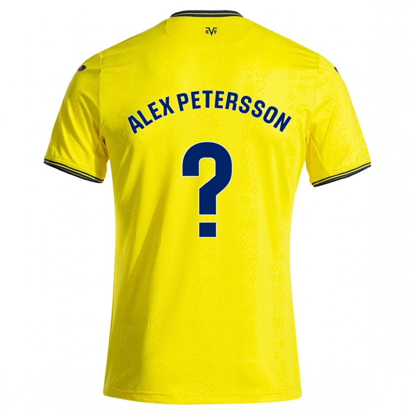 Danxen Børn Max Alex Petersson #0 Gul Sort Hjemmebane Spillertrøjer 2024/25 Trøje T-Shirt