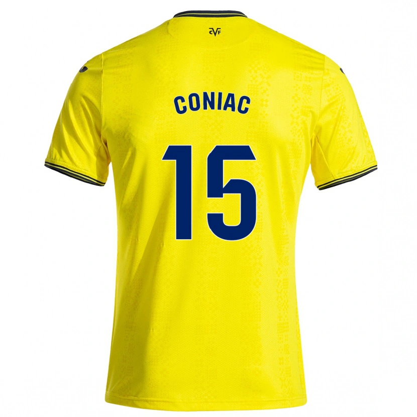 Danxen Børn Edu Coniac #15 Gul Sort Hjemmebane Spillertrøjer 2024/25 Trøje T-Shirt
