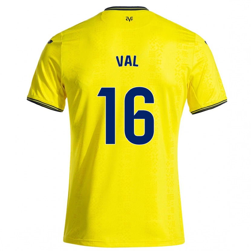 Danxen Børn Brais Val #16 Gul Sort Hjemmebane Spillertrøjer 2024/25 Trøje T-Shirt