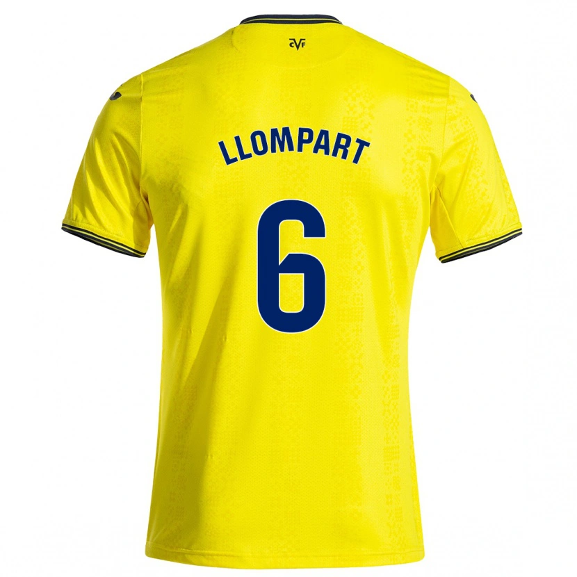 Danxen Børn María Llompart #6 Gul Sort Hjemmebane Spillertrøjer 2024/25 Trøje T-Shirt
