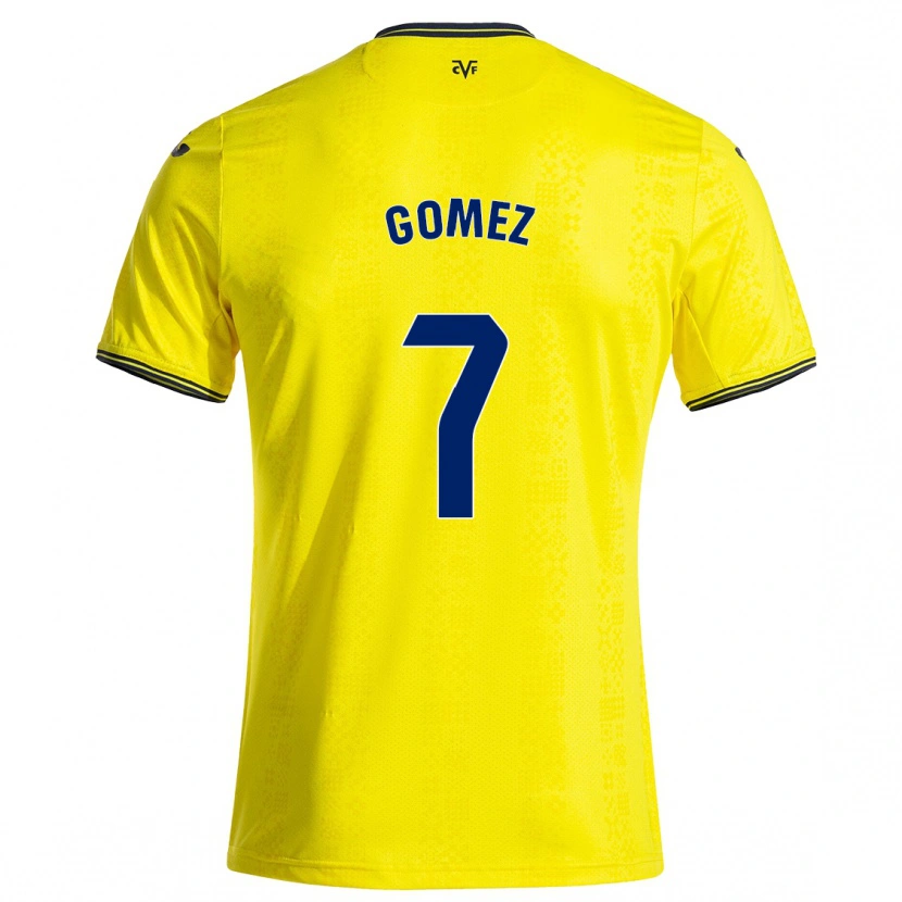 Danxen Børn Lucía Gómez #7 Gul Sort Hjemmebane Spillertrøjer 2024/25 Trøje T-Shirt