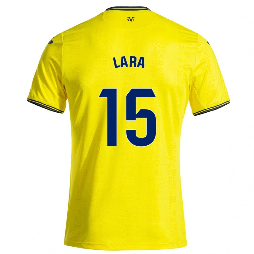 Danxen Børn Francisca Lara #15 Gul Sort Hjemmebane Spillertrøjer 2024/25 Trøje T-Shirt