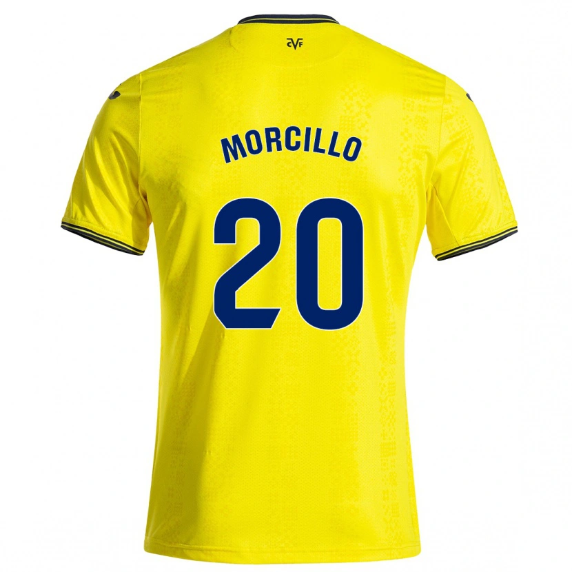 Danxen Børn Raquel Morcillo #20 Gul Sort Hjemmebane Spillertrøjer 2024/25 Trøje T-Shirt