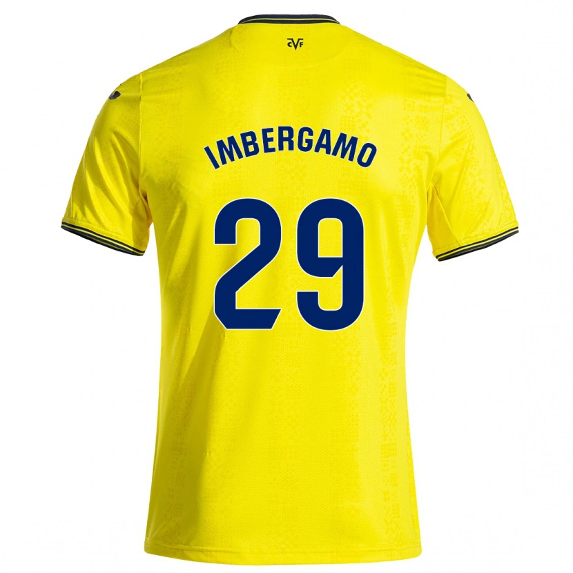 Danxen Børn Mar Imbergamo #29 Gul Sort Hjemmebane Spillertrøjer 2024/25 Trøje T-Shirt