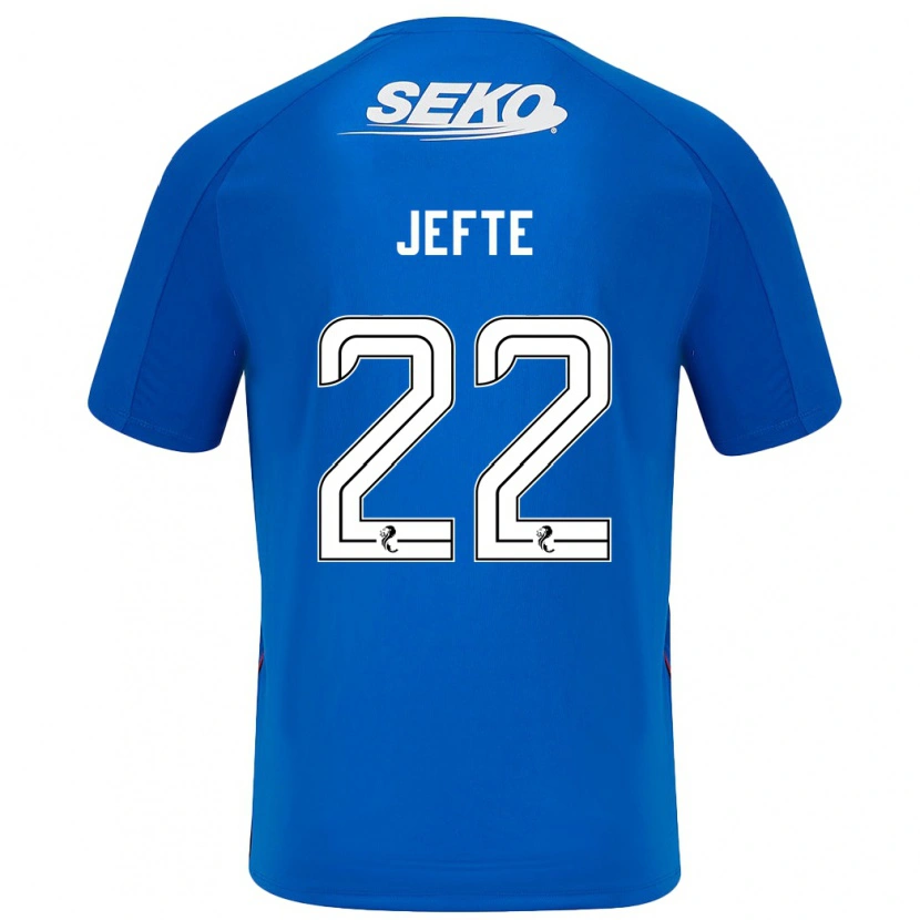 Danxen Børn Jefté #22 Mørkeblå Hjemmebane Spillertrøjer 2024/25 Trøje T-Shirt