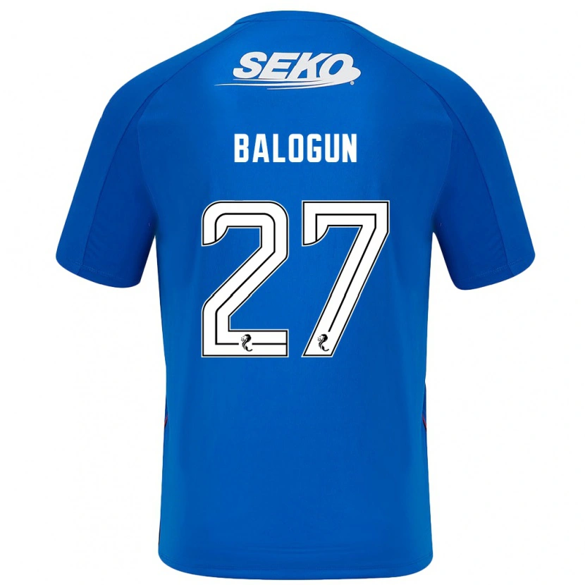Danxen Børn Leon Balogun #27 Mørkeblå Hjemmebane Spillertrøjer 2024/25 Trøje T-Shirt