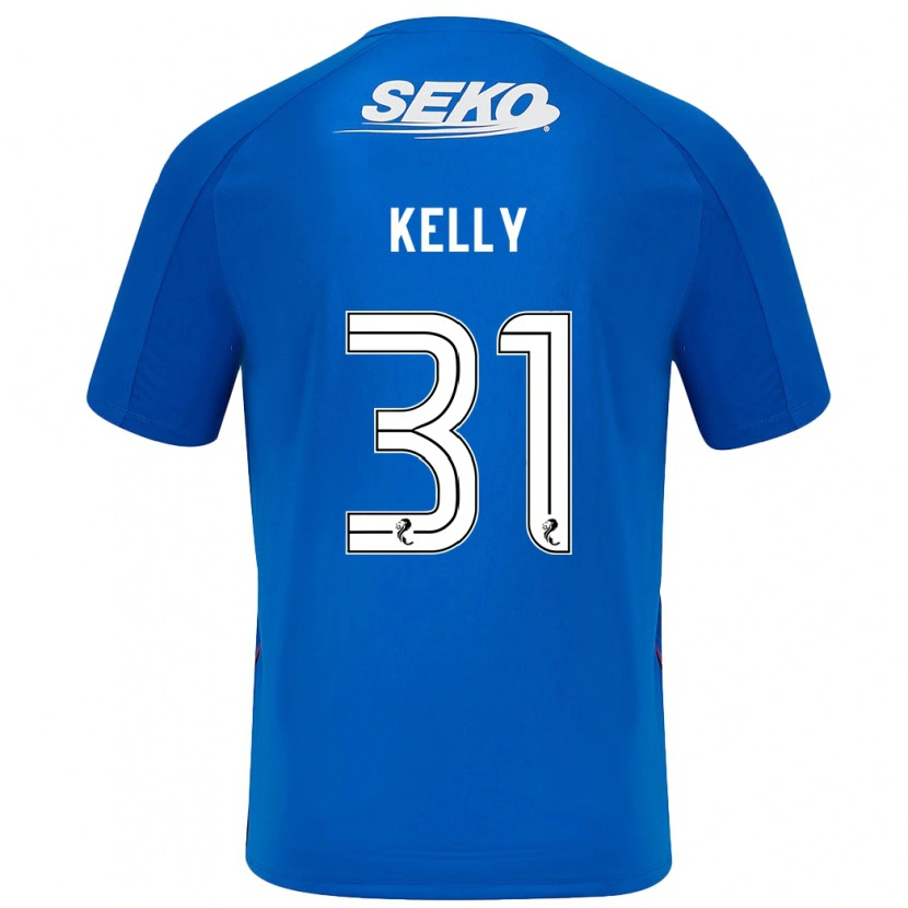 Danxen Børn Liam Kelly #31 Mørkeblå Hjemmebane Spillertrøjer 2024/25 Trøje T-Shirt