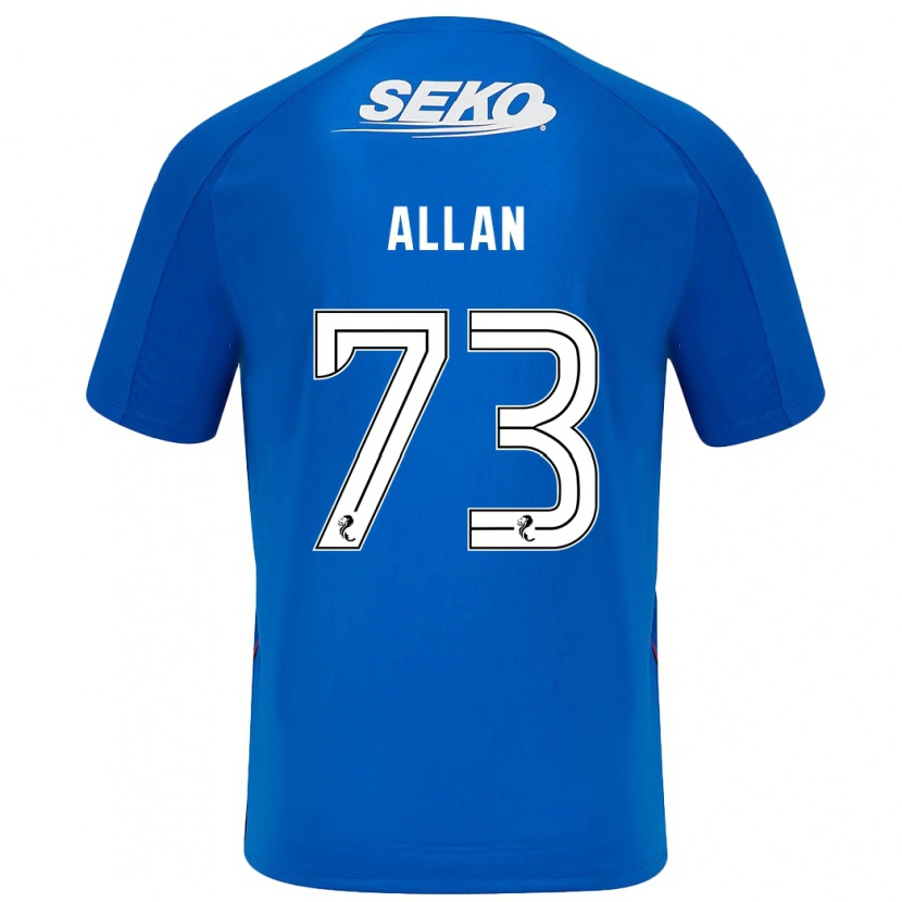 Danxen Børn Connor Allan #73 Mørkeblå Hjemmebane Spillertrøjer 2024/25 Trøje T-Shirt