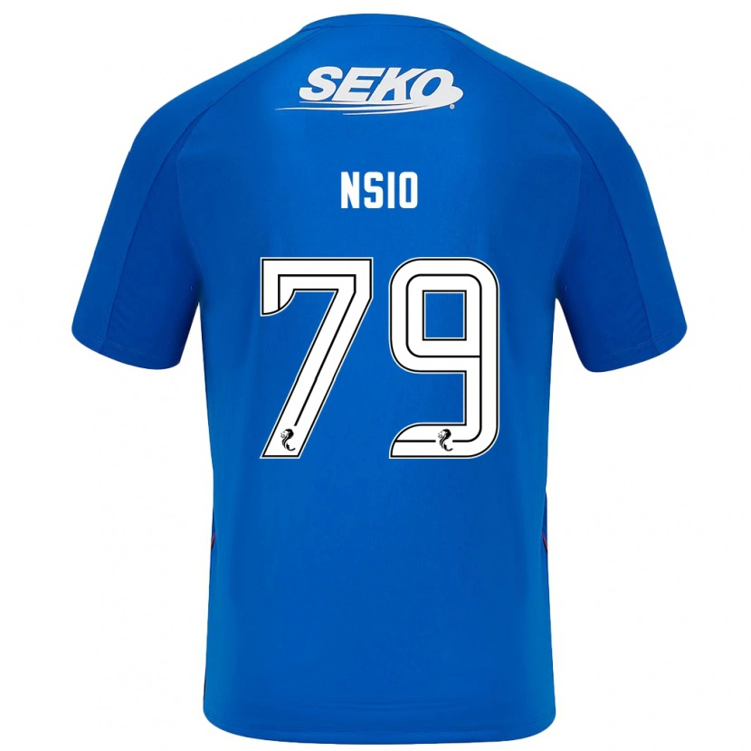 Danxen Børn Paul Nsio #79 Mørkeblå Hjemmebane Spillertrøjer 2024/25 Trøje T-Shirt
