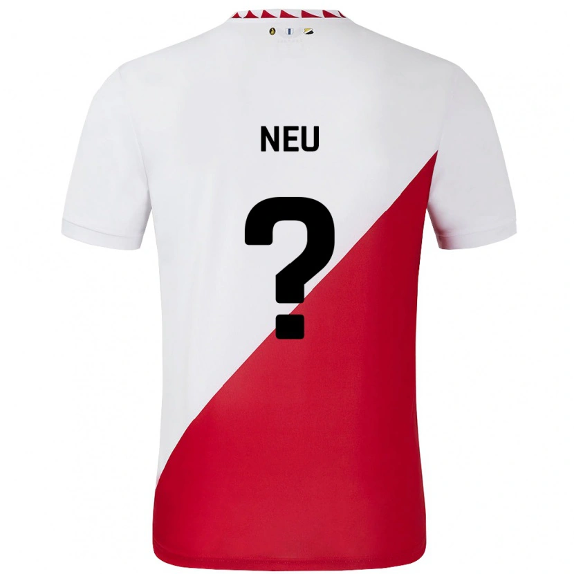 Danxen Børn Luca Neu #0 Hvid Rød Hjemmebane Spillertrøjer 2024/25 Trøje T-Shirt