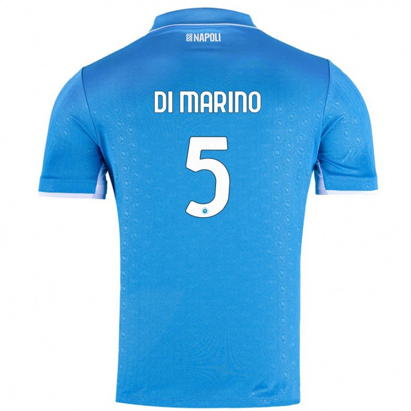 Danxen Børn Paola Di Marino #5 Himmelblå Hjemmebane Spillertrøjer 2024/25 Trøje T-Shirt