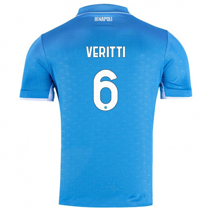 Danxen Børn Federica Veritti #6 Himmelblå Hjemmebane Spillertrøjer 2024/25 Trøje T-Shirt