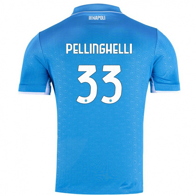 Danxen Børn Alice Pellinghelli #33 Himmelblå Hjemmebane Spillertrøjer 2024/25 Trøje T-Shirt