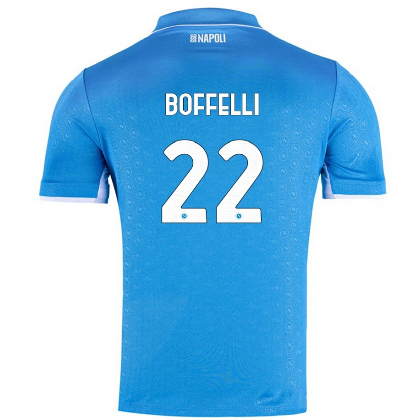 Danxen Børn Valerio Boffelli #22 Himmelblå Hjemmebane Spillertrøjer 2024/25 Trøje T-Shirt
