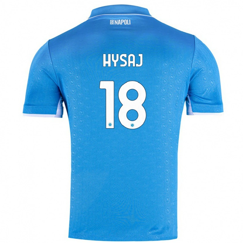 Danxen Børn Daniel Hysaj #18 Himmelblå Hjemmebane Spillertrøjer 2024/25 Trøje T-Shirt