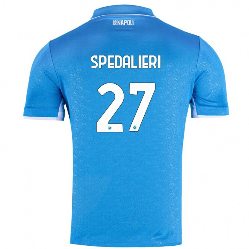 Danxen Børn Johnatan Andrea Spedalieri #27 Himmelblå Hjemmebane Spillertrøjer 2024/25 Trøje T-Shirt