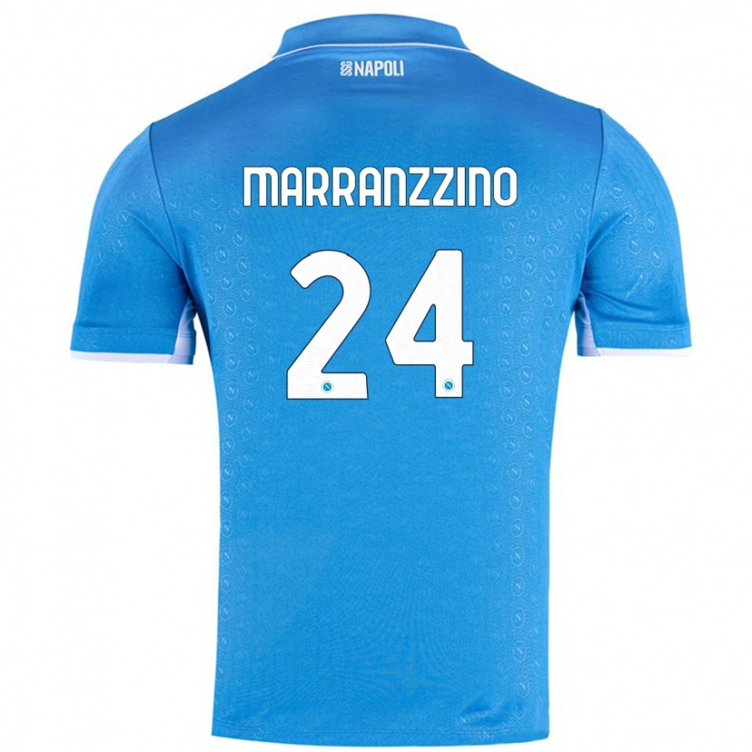 Danxen Børn Pasquale Marranzzino #24 Himmelblå Hjemmebane Spillertrøjer 2024/25 Trøje T-Shirt