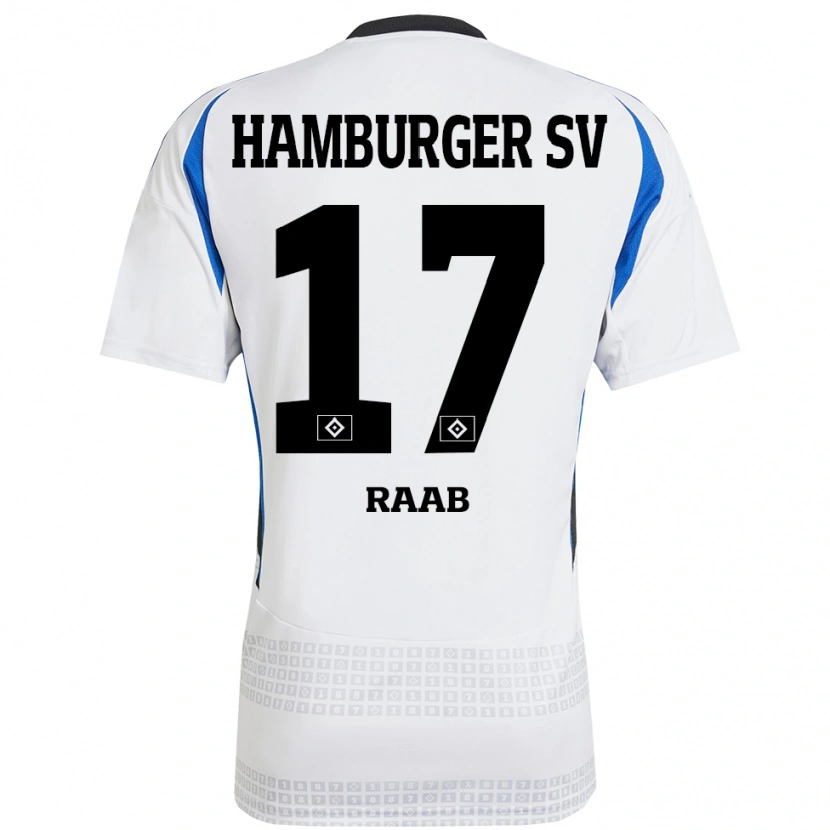 Danxen Børn Lotte Raab #17 Hvid Blå Hjemmebane Spillertrøjer 2024/25 Trøje T-Shirt