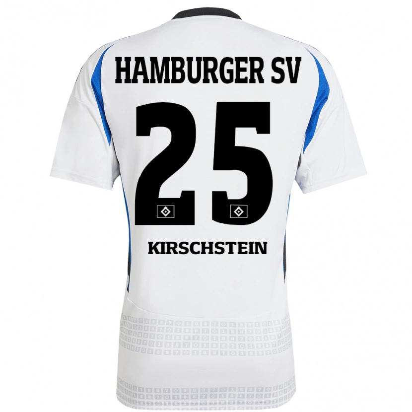 Danxen Børn Merle Kirschstein #25 Hvid Blå Hjemmebane Spillertrøjer 2024/25 Trøje T-Shirt