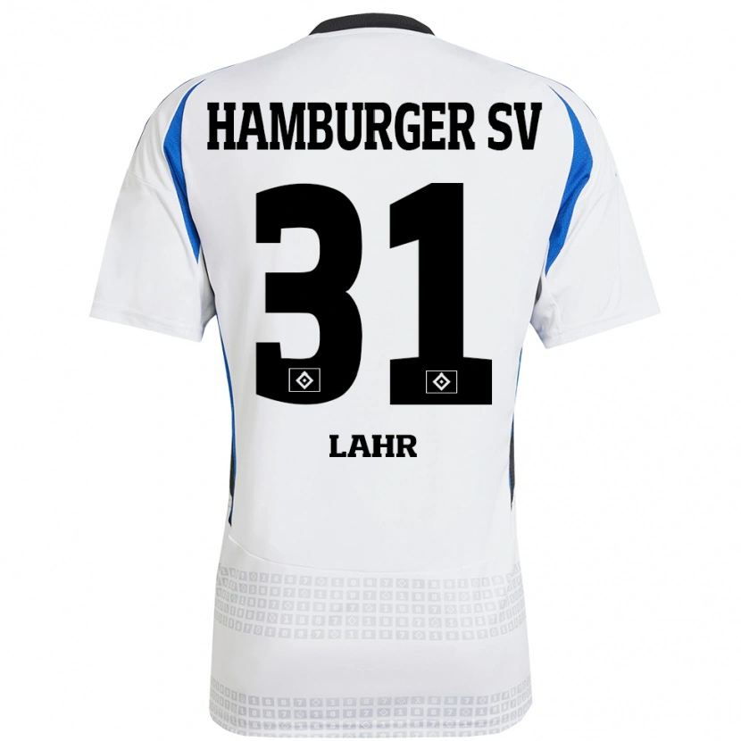 Danxen Børn Jobina Lahr #31 Hvid Blå Hjemmebane Spillertrøjer 2024/25 Trøje T-Shirt
