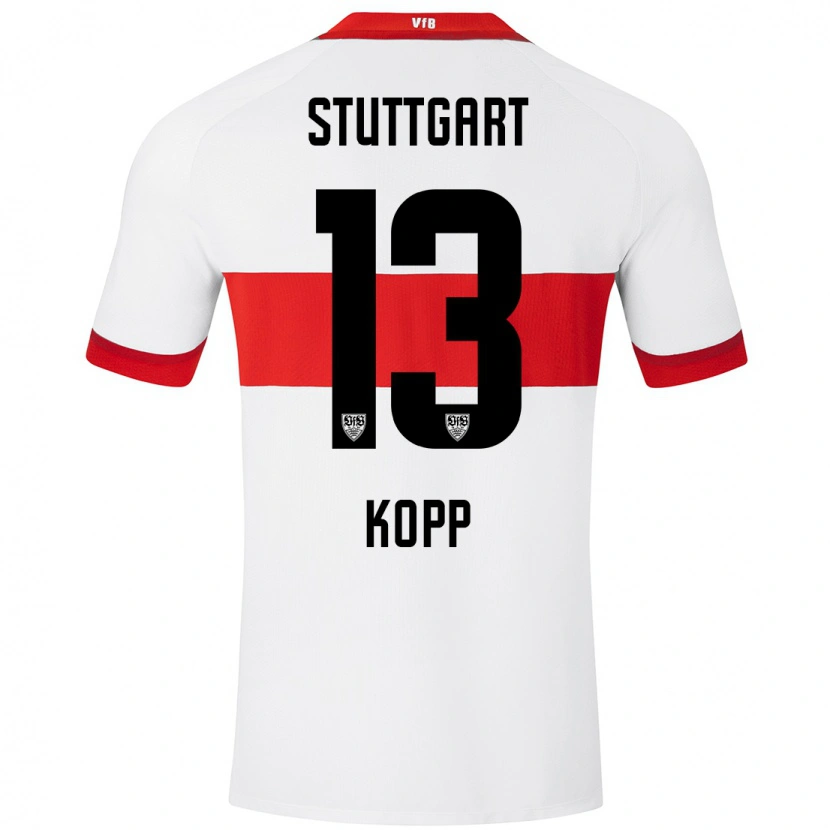 Danxen Børn Leonie Kopp #13 Hvid Rød Hjemmebane Spillertrøjer 2024/25 Trøje T-Shirt