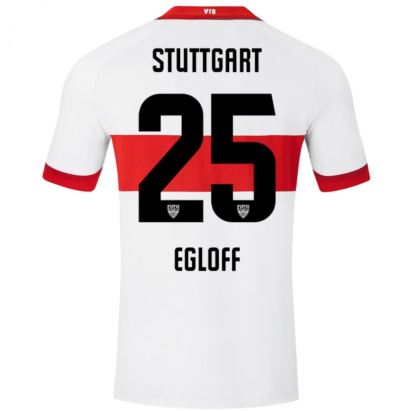 Danxen Børn Lilian Egloff #25 Hvid Rød Hjemmebane Spillertrøjer 2024/25 Trøje T-Shirt