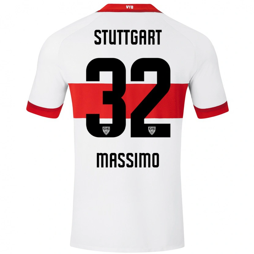 Danxen Børn Roberto Massimo #32 Hvid Rød Hjemmebane Spillertrøjer 2024/25 Trøje T-Shirt