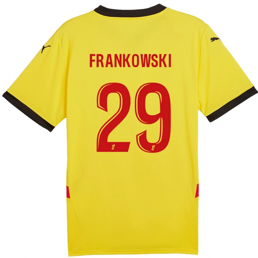 Danxen Børn Przemyslaw Frankowski #29 Gul Rød Hjemmebane Spillertrøjer 2024/25 Trøje T-Shirt