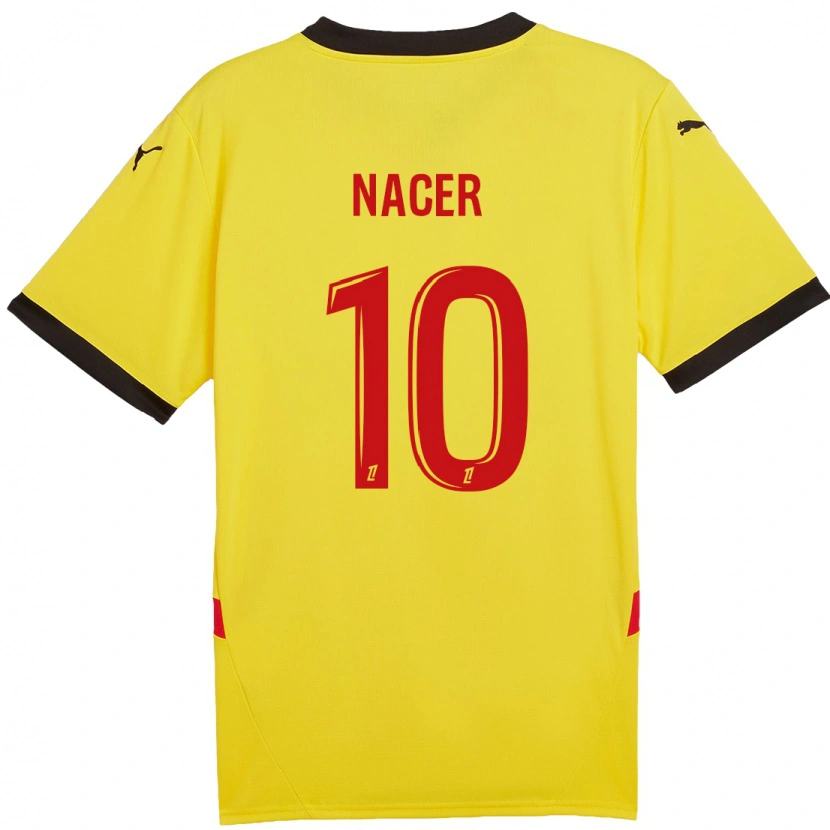 Danxen Børn Myriem Nacer #10 Gul Rød Hjemmebane Spillertrøjer 2024/25 Trøje T-Shirt