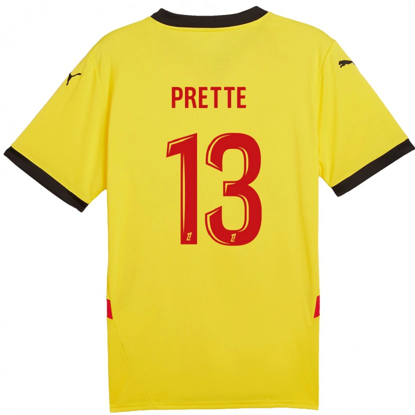 Danxen Børn Andréa Prette #13 Gul Rød Hjemmebane Spillertrøjer 2024/25 Trøje T-Shirt