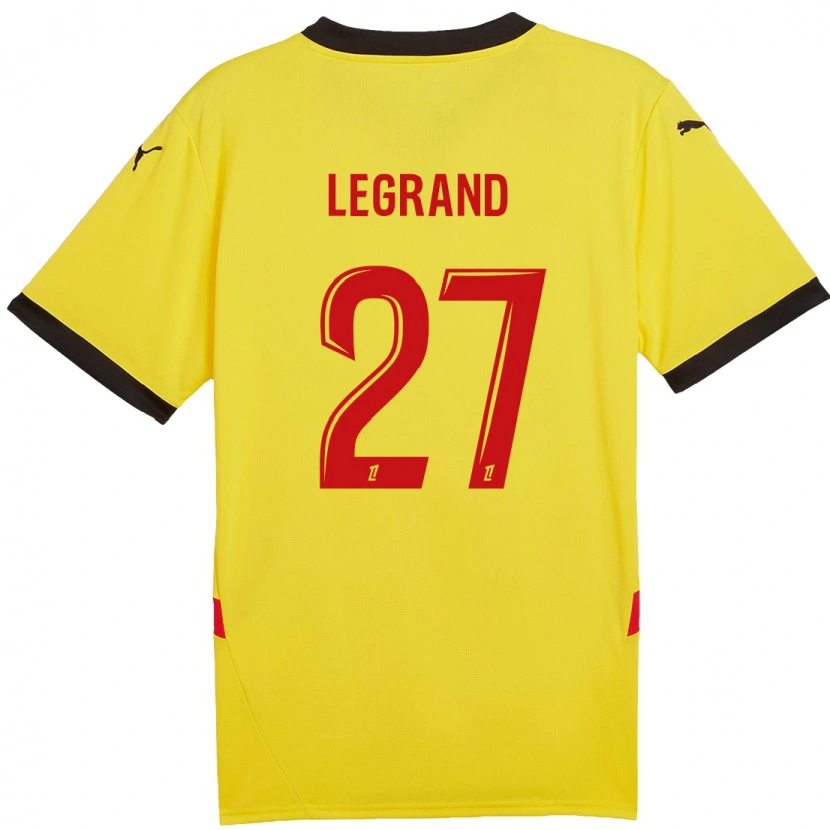 Danxen Børn Bérénice Legrand #27 Gul Rød Hjemmebane Spillertrøjer 2024/25 Trøje T-Shirt