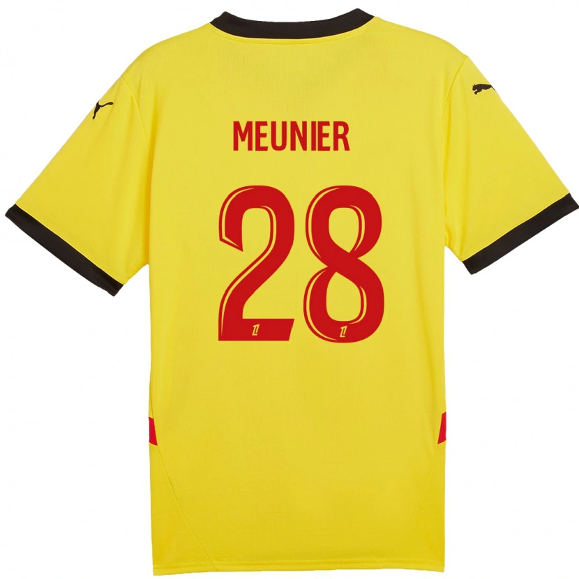 Danxen Børn Jennifer Meunier #28 Gul Rød Hjemmebane Spillertrøjer 2024/25 Trøje T-Shirt
