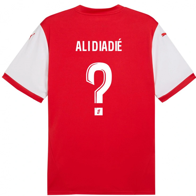 Danxen Børn Mohamed Ali Diadié #0 Rød Hvid Hjemmebane Spillertrøjer 2024/25 Trøje T-Shirt