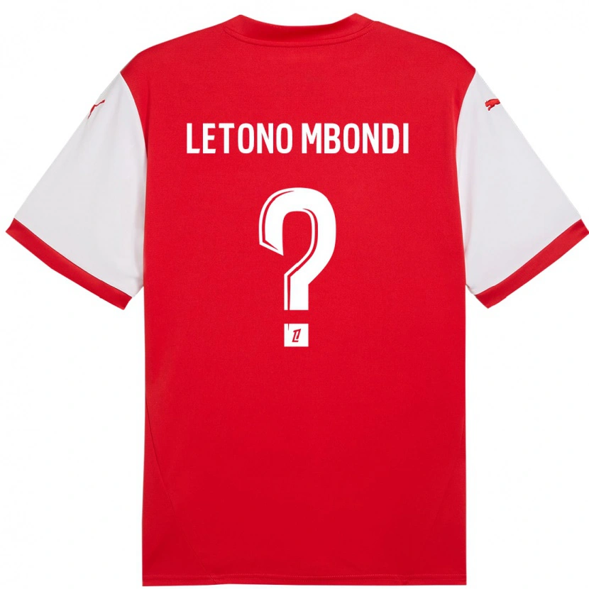 Danxen Børn Christ-Emmanuel Letono Mbondi #0 Rød Hvid Hjemmebane Spillertrøjer 2024/25 Trøje T-Shirt