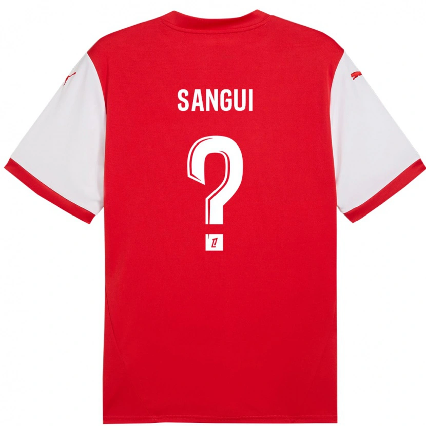 Danxen Børn Nhoa Sangui #0 Rød Hvid Hjemmebane Spillertrøjer 2024/25 Trøje T-Shirt