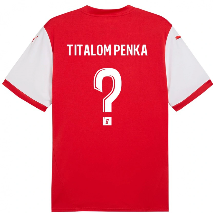 Danxen Børn Mathéo Titalom Penka #0 Rød Hvid Hjemmebane Spillertrøjer 2024/25 Trøje T-Shirt