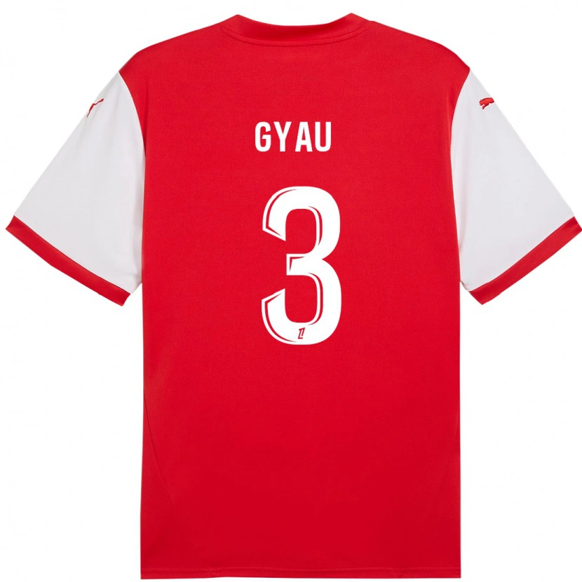 Danxen Børn Mia Gyau #3 Rød Hvid Hjemmebane Spillertrøjer 2024/25 Trøje T-Shirt