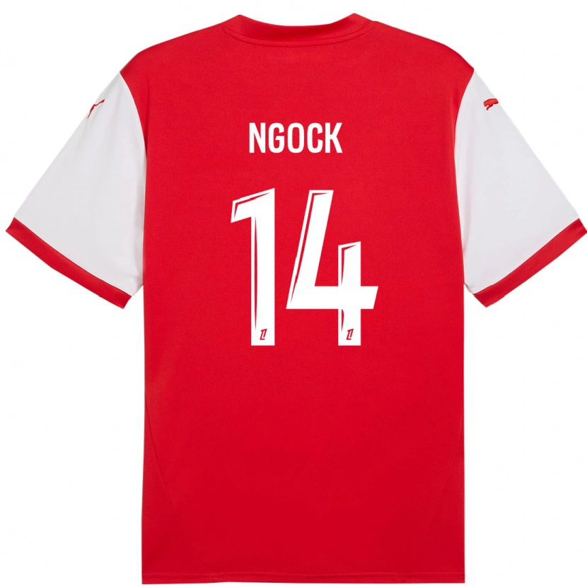 Danxen Børn Monique Ngock #14 Rød Hvid Hjemmebane Spillertrøjer 2024/25 Trøje T-Shirt
