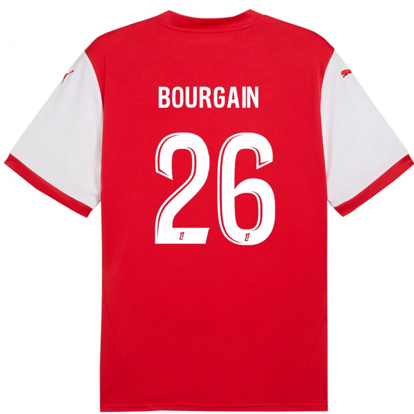 Danxen Børn Léa Bourgain #26 Rød Hvid Hjemmebane Spillertrøjer 2024/25 Trøje T-Shirt