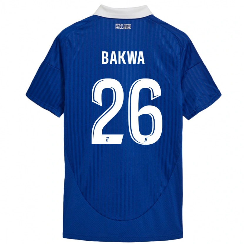 Danxen Børn Dilane Bakwa #26 Blå Hvid Hjemmebane Spillertrøjer 2024/25 Trøje T-Shirt