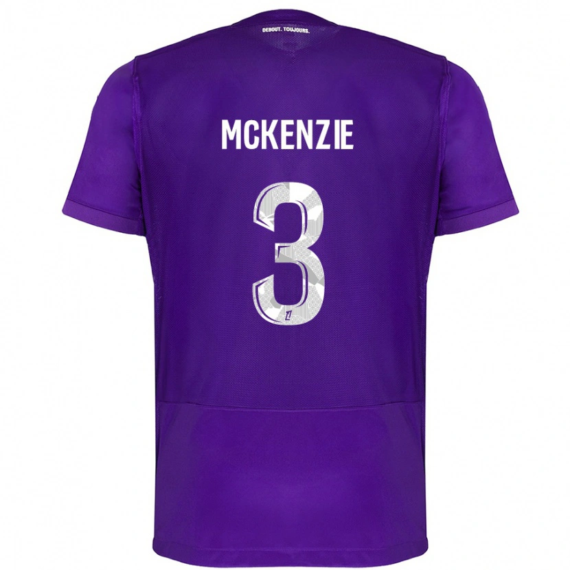 Danxen Børn Mark Mckenzie #3 Lilla Hvid Hjemmebane Spillertrøjer 2024/25 Trøje T-Shirt
