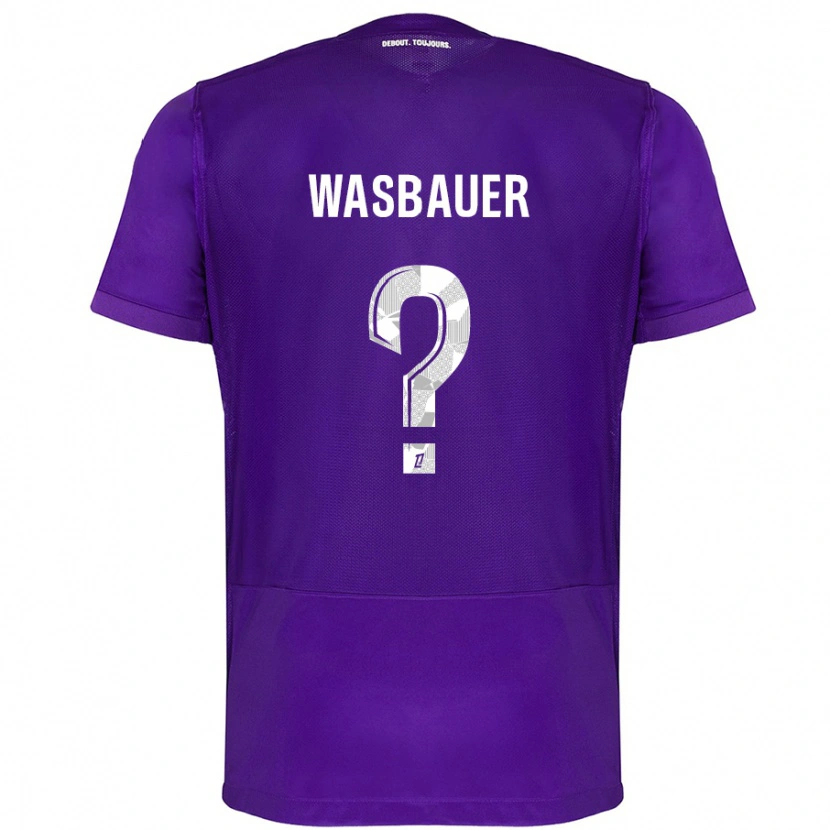 Danxen Børn Nicolas Wasbauer #0 Lilla Hvid Hjemmebane Spillertrøjer 2024/25 Trøje T-Shirt