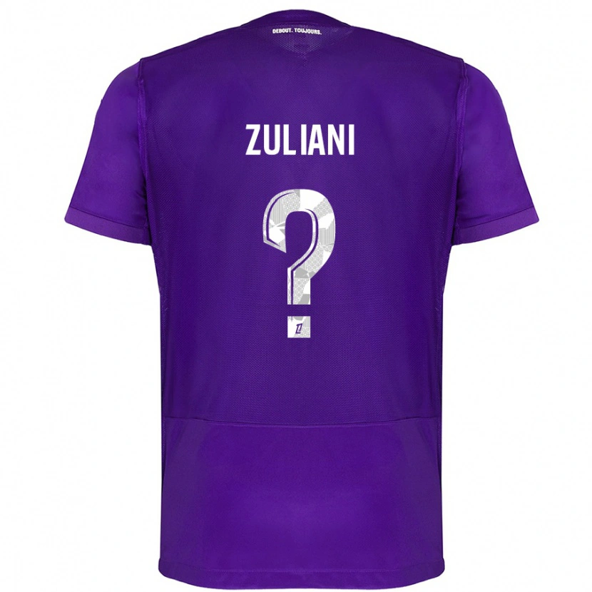 Danxen Børn Edhy Zuliani #0 Lilla Hvid Hjemmebane Spillertrøjer 2024/25 Trøje T-Shirt