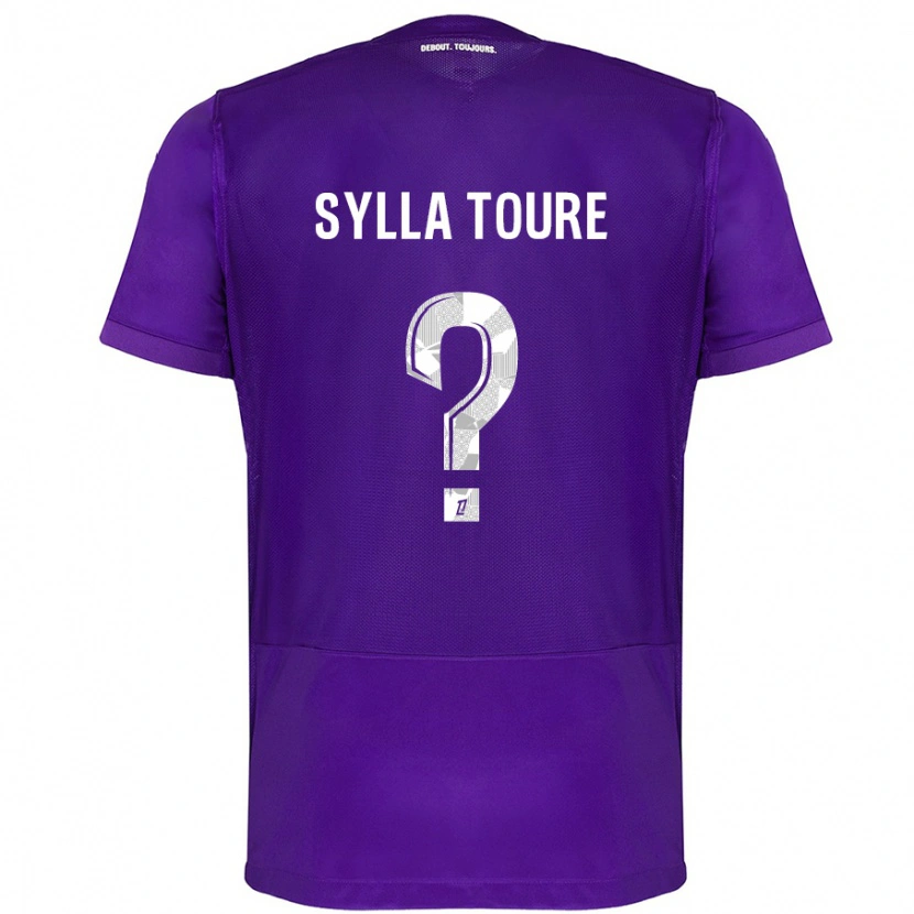 Danxen Børn Ismael Sylla Touré #0 Lilla Hvid Hjemmebane Spillertrøjer 2024/25 Trøje T-Shirt