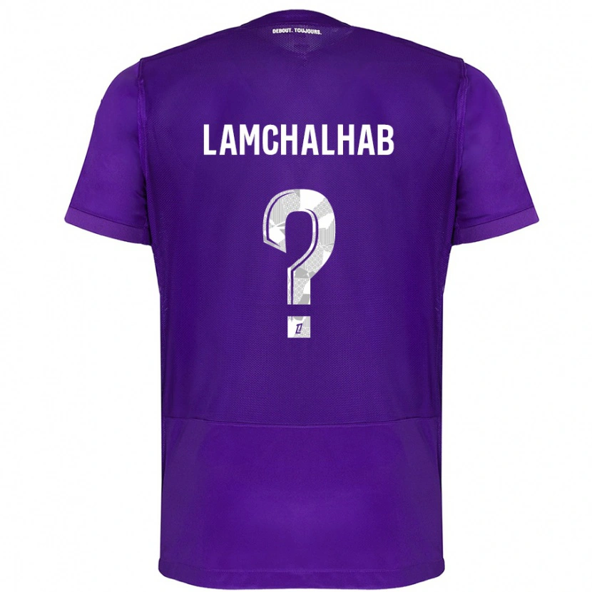 Danxen Børn Merwan Lamchalhab #0 Lilla Hvid Hjemmebane Spillertrøjer 2024/25 Trøje T-Shirt