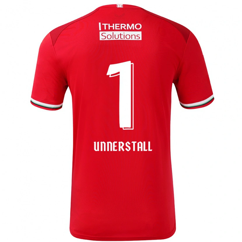 Danxen Børn Lars Unnerstall #1 Rød Hvid Hjemmebane Spillertrøjer 2024/25 Trøje T-Shirt