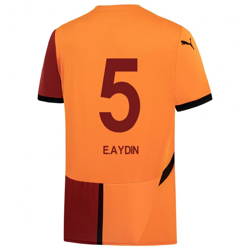 Danxen Børn Eyüp Aydın #5 Gul Rød Hjemmebane Spillertrøjer 2024/25 Trøje T-Shirt